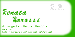 renata marossi business card